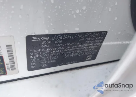 2017 Jaguar Xe 25T из США, поврежденный, VIN SAJAR4BG5HA972101